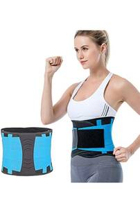  small of the back supporter small of the back corset for waist belt waist Shape up .tore departure sweat belt two -ply . pressure type man and woman use (S, blue )