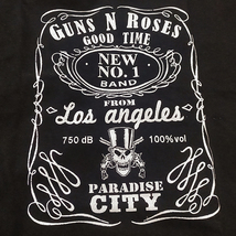 送料無料【ガンズ アンド ローゼス ジャックダニエル風】Paradise City★選べる5サイズ/S M L XL 2XL/ヘビーウェイト 5.6オンス_画像1