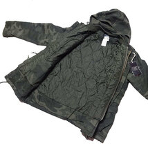 新品 Abercrombie & Fitch MILITARY JACKET アバクロンビー＆フィッチ メンズ ジャケット カモフラ グリーン ミリタリー M 正規品_画像3