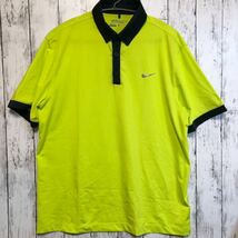 【NIKE GOLF】ナイキゴルフ 半袖シャツ メンズ XL ライト黄緑色 送料無料！_画像1