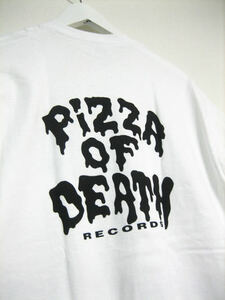 pizza of death Tシャツ　サイズ：L ホワイト☆Hi-STANDARD 横山健 マキシマムザホルモン ピザオブデス ken yokoyama WANIMA ワニマ