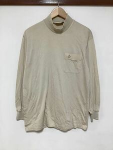 か1280 Munsingwear マンシングウェア 長袖Tシャツ ロンT SA ベージュ 胸ポケット 日本製