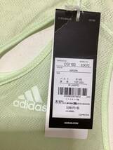 う1289 タグ付き adidas アディダス メッシュ トレーニングウェア レディース M ライトグリーン ドライ climacool ランニング_画像3