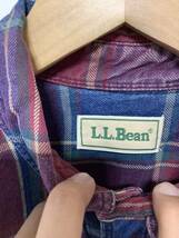 こ1205 USA製 L.L.Bean エルエルビーン チェック 長袖シャツ M レギュラー 70's〜80's ビンテージ ボタンダウン_画像3