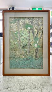 Art hand Auction Y153 Miyuki Ito [Miyuki Ito] No. M40 One day flower Ichijitsuka Japanese painting Japanese painter Art object Large painting Ito landscape painting Master Ikuo Hirayama, painting, Japanese painting, landscape, Fugetsu