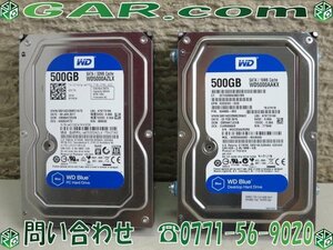 MB22 WD Green 3.5 SATA ハードディスク/HDD 500GB WD5000AZLX/WD5000AAKS 2個セット デスクトップPC パーツ