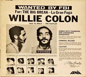 試聴【サルサ/ラテン】●Willie Colon『Wanted By FBI / The Big Break - La Gran Fuga』●サルサ名盤!!