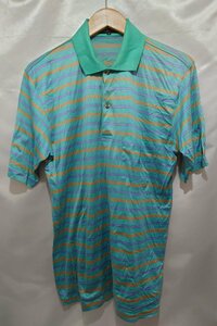 dunhill ダンヒル 半袖 ポロシャツ イタリア製 サイズM ブルー グリーン 青 緑 トップス メンズ