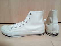 CONVERSE コンバース Margaret Howell マーガレットハウエル LEA ALL STAR HI MHL レザーオールスターハイエムエイチエル コラボ 白 23.5cm_画像5