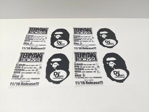 TERIYAKI BOYZ/ステッカー/非売品/4枚/m-flo/NIGO/RIP SLYME/VERBAL/APE SOUNDS/テリヤキボーイズ 