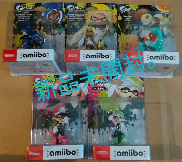 Nintendo switch amiibo スプラトゥーン インクリング オクトリング コジャケ アオリ ホタル 新品未開封