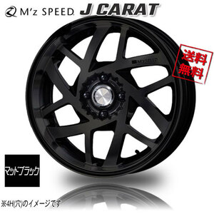 M'z SPEED J カラット MBK マットブラック 17インチ 5H100 7J+48 4本 60 業販4本購入で送料無料