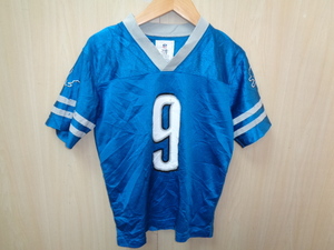 b98◆TEAM APPAREL NFL Detroit Lions quarterback Matthew Stafford＃9 フットボールＴシャツ◆Ｍ(8/10) ライトブルー ゆうパケット発送5I