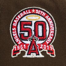 NEW ERA ニューエラ キャップ ロサンゼルス エンゼルス MLB 9FORTY A-FRAME LOS ANGELES ANGELS 50TH ANNIVERSARY PATCH SNAPBACK BROWN_画像4