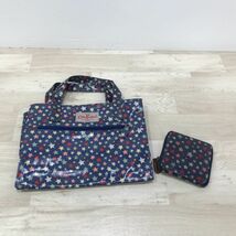 Cath Kidston キャスキッドソン 星柄 ミニハンドバッグ 財布 2点セット[N7369]_画像1