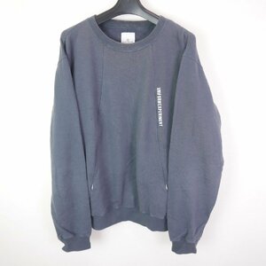 19AW uniform experiment ユニフォームエクスペリメント CONCEALED POCKET CREW NECK SWEAT ロゴ スウェット トレーナー GRAY 1 UE-192012