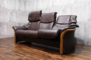 CIC47 EKORNES エコーネス ストレスレス エルドラド 3シーター レザー/総革張り ハイバック リクライニングソファ 3人掛けソファ 北欧