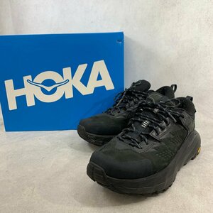 美品 HOKA ONE ONE KAHA LOW GTX 1118586 BCCG ホカオネオネ ゴアテックス スニーカー ランニングシューズ 防水 メンズ 27.5cm ブラック 靴