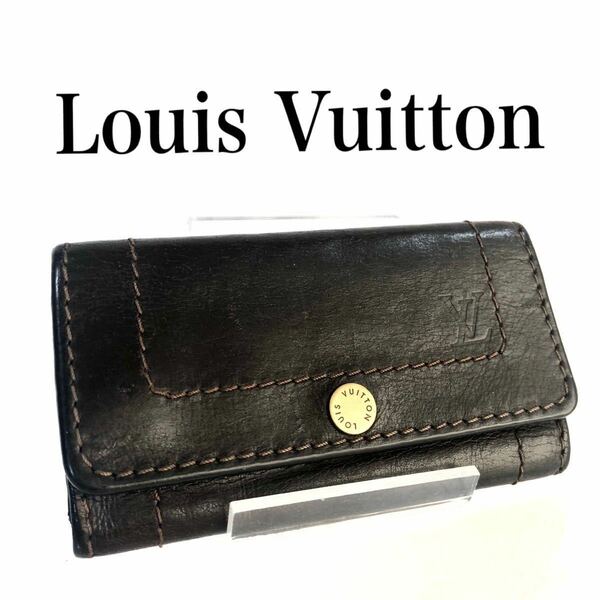 ■美品■希少■Louis Vuitton ルイヴィトン　ユタ　カフェ　ミュルティクレ6 キーケース　6連　レザー　M95539 フランス製　刻印あり