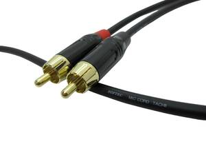 RCAケーブル 2本1セット 1.5m | ケーブル：立井電線 SOFTEC MIC CORD | プラグ: generic