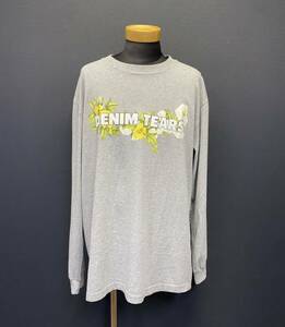 Denim Tears Logo L/S TEE デニムティアーズ ロゴ ロングスリーブ Tシャツ size XL グレー 長袖 ストリート プリント オーバーサイズ