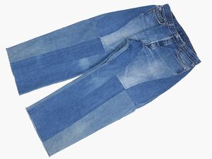 READYMADE DENIM WIDE PANTS レディーメイド デニム ワイドパンツ size W35 L31 ブルー ヴィンテージ コットン