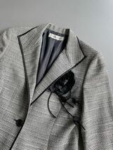 Stylecom スタイルコム ツイード セットアップスーツ 東京スタイル シルク混 コサージュ付 ワンピーススーツ フォーマル 9号 卒業式_画像2