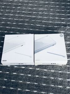 ニンテンドーDS lite クリスタルホワイト グロスシルバー 2台 新品保管品 おまけ付き 送料無料