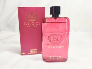 90ml【ほぼ未使用】【送料無料】Gucci グッチギルティ アブソリュート プールフェム オードパルファム GuiltyFemme EDP 90ml プールファム