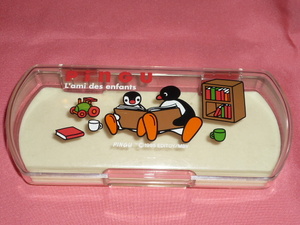  ultra rare! retro 1995 year PINGU Pingu character glasses case made in Japan ②