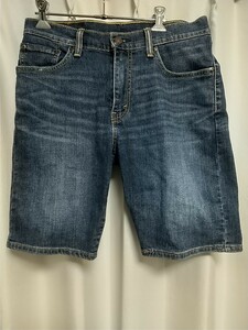 Levi's 505TM ストレッチ デニム ショートパンツ サイズ30 青 ブルー リーバイス ハーフパンツ ジーンズ アメカジ 古着 中古 30インチ 服