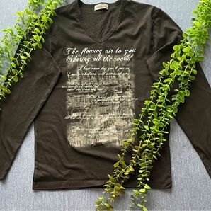 ◆長袖◆Tシャツ◆Lサイズ◆ワンポイント◆黒◆