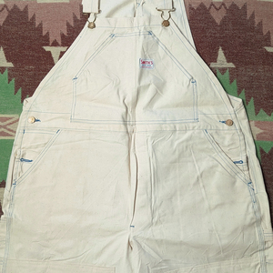 デッドストック ダブルニー 【SMITH'S】 60s Unbleached Twill Overalls / 60年代 生成り オーバーオール デニム ワーク ビンテージ 70s50s