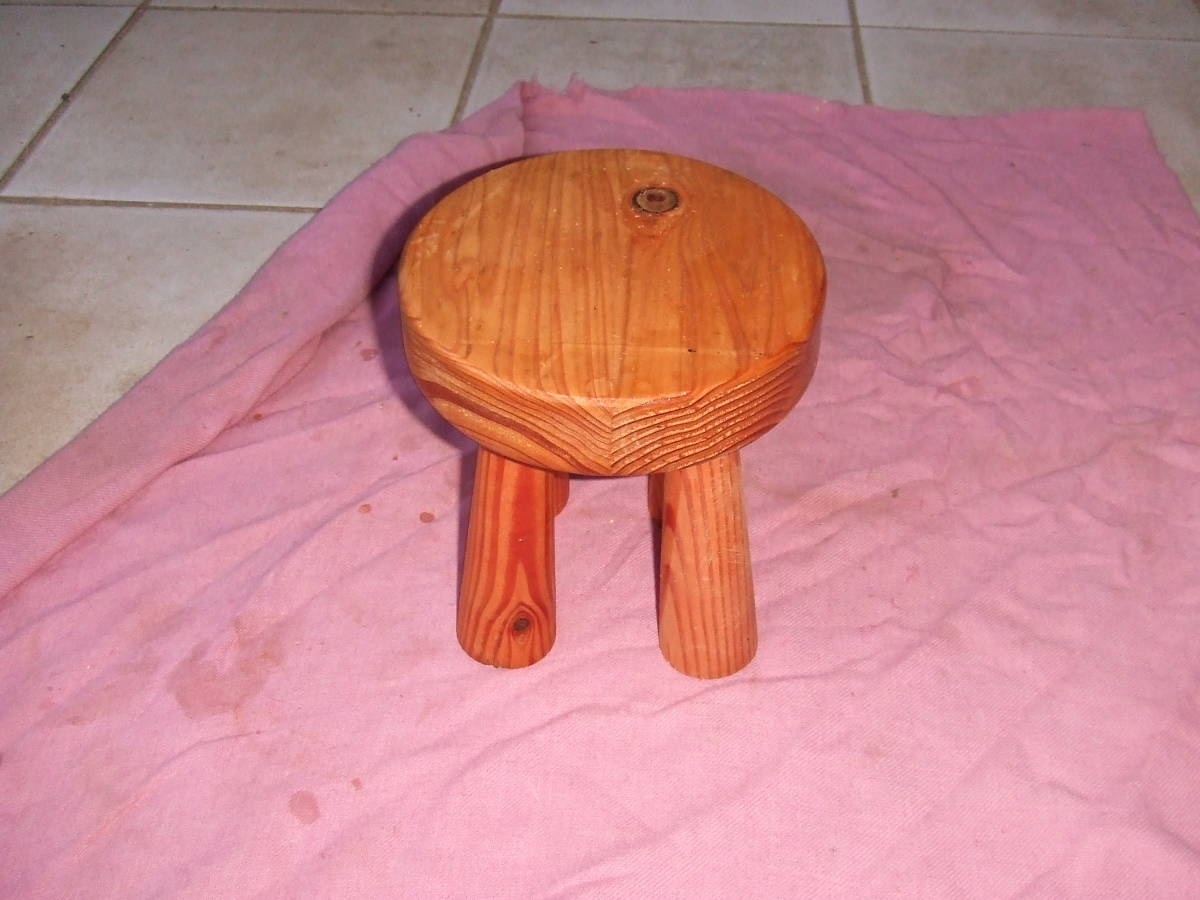 Wide round chair type cedar children's chair flower stand potted plant stuffed toy accessories miscellaneous goods, handmade works, furniture, Chair, Chair, chair