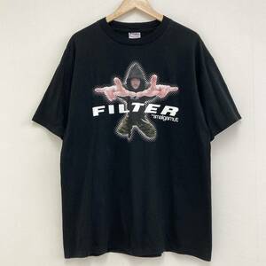 2002 FILTER フィルター ツアー Tシャツ VINTAGE ブラック 黒 XLサイズ Nine Inch Nails ナインインチネイルズ バンT Tee 00s ★ 1421