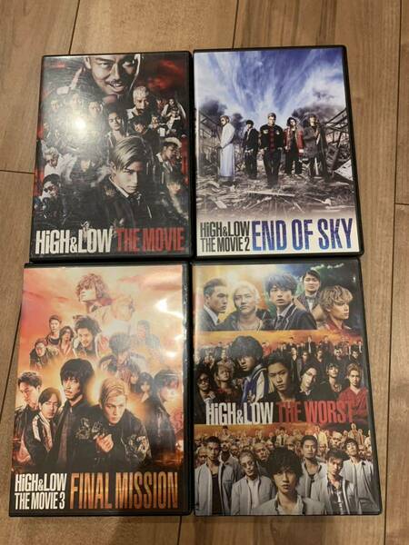 ハイアンドロー　high&low Movie ムービー　Sky スカイ　final ファイナル　ワースト　worst 4枚セット　映画　Blu-ray ブルーレイ　EXILE