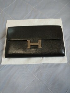 HERMES.エルメス.コンスタンスロング.長財布.ヴォーエプソン.黒×シルバー金具.正規店購入品.条件付き手渡し可能.