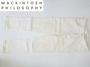 1.7万　MACKINTOSH PHILOSOPHYマッキントッシュフィソロフィー ★白　ホワイト　デニム　ジーンズ　38　M