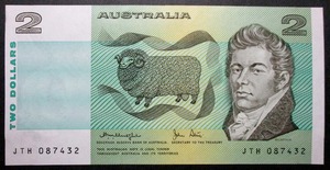 オーストラリア・1985年・2ドル紙幣
