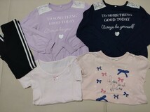 トップス　 長袖Tシャツ　長袖カットソー　薄手　半袖Tシャツ　半袖肌着　まとめ売り サイズ130 女子　レギンス　パンツ　ズボン　平日発送_画像1