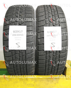 205/55R16 91Q Goodyear ICENAVI6 中古 スタッドレスタイヤ 2本セット 送料無料 205/55/16 グッドイヤー U2917.S