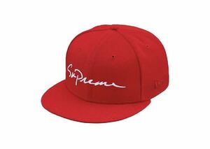 【送料無料】訳アリSupreme Classic Script New Era Red シュプリーム クラシック スクリプト ニュー エラ レッド 7 1/2