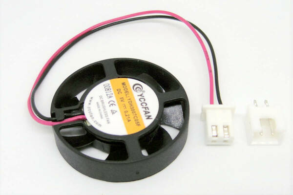 丸形 電動ファン ５Ｖ３０ｍｍ ３０Φ　ＤＣファン 30×30×7mm　ＸＨコネクタ付（基板取り付け用受け側コネクタも付属）5V 円形 ファン