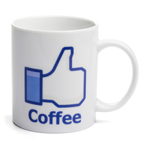 Facebookフェイスブック Like いいね！風　coffee　コーヒー デザインマグカップ_画像2