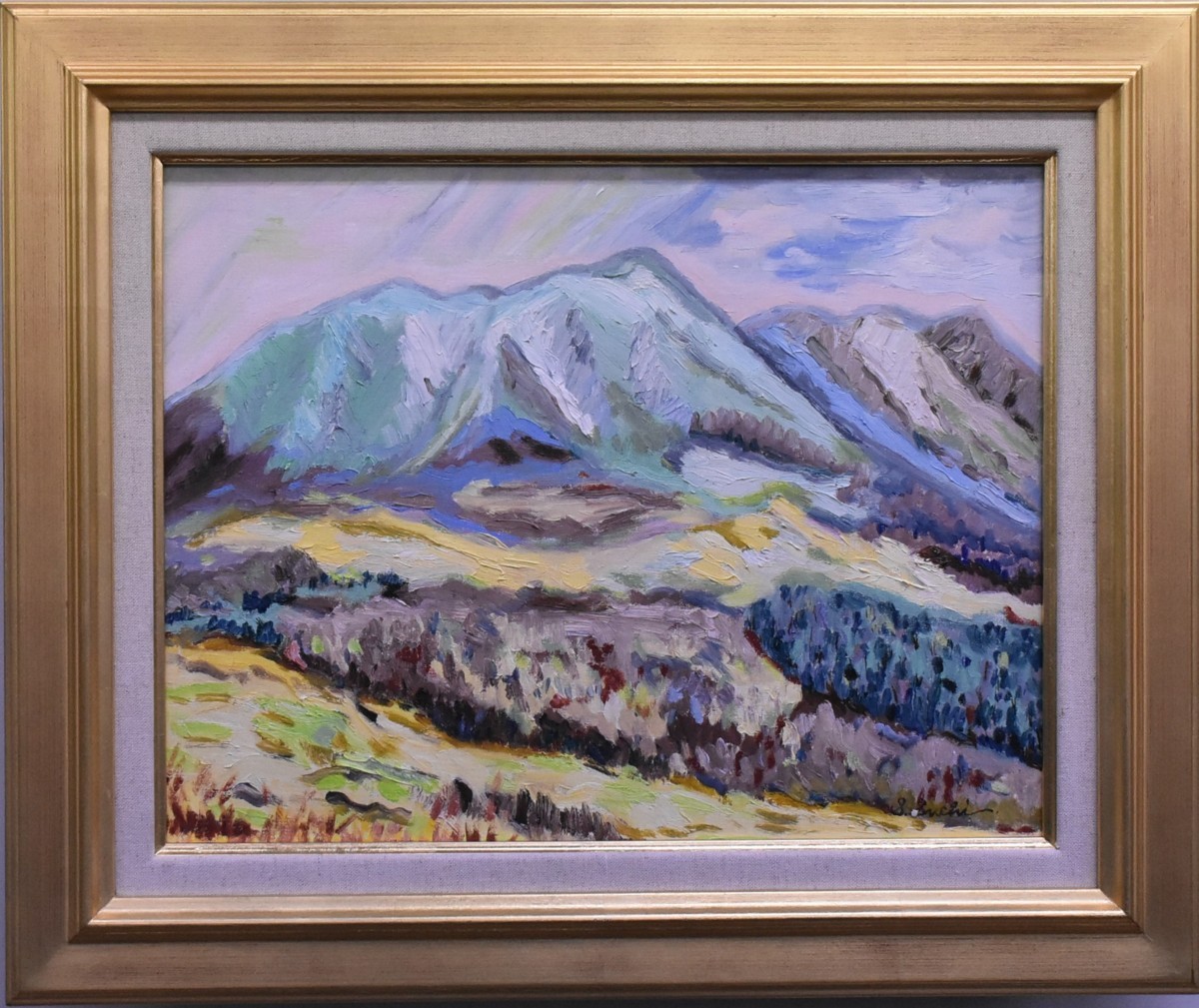 Great find: oil painting! Saburo Suchi, No. 6, Mountain Landscape, Gallery Masamitsu, Painting, Oil painting, Nature, Landscape painting