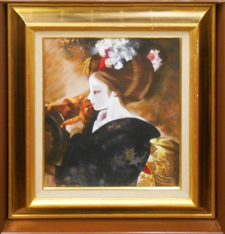 It's so realistic that you can almost hear the maiko breathing! This is a popular piece. A work by the late master Western painter Yoshio Tsuruoka, No. 8 Maiko [Seiko Gallery]*, Painting, Oil painting, Portraits