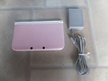 NINTENDO 3DS LL SPR-001(JPN) ピンク×ホワイト Pink×White ソフト1タイトル (とびだせどうぶつの森) AC ADAPTER 4GB SDHC付_画像1