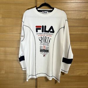 FILA フィラ 長袖Tシャツ ロンT L Vintage Fila Moda Nella Vita Sportiva Crewneck streetwear ストリートウェア FILAロゴ