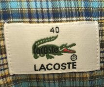 LACOSTE ラコステ レディース シャツ チェック 半袖 ボタンダウン 40号 L 大きいサイズ_画像5