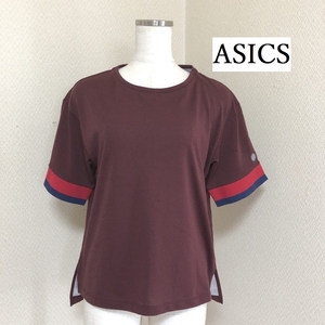 ASICS アシックス レディース トップス 半袖 Tシャツ S えんじ